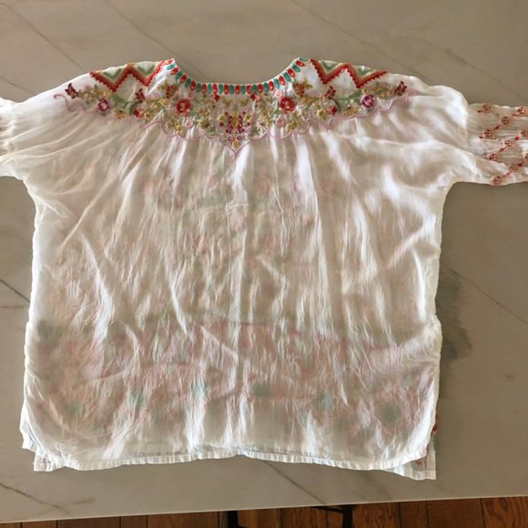 Johnny Was Heavily Embroidered Sandra Blouse - Picture 9 of 15
